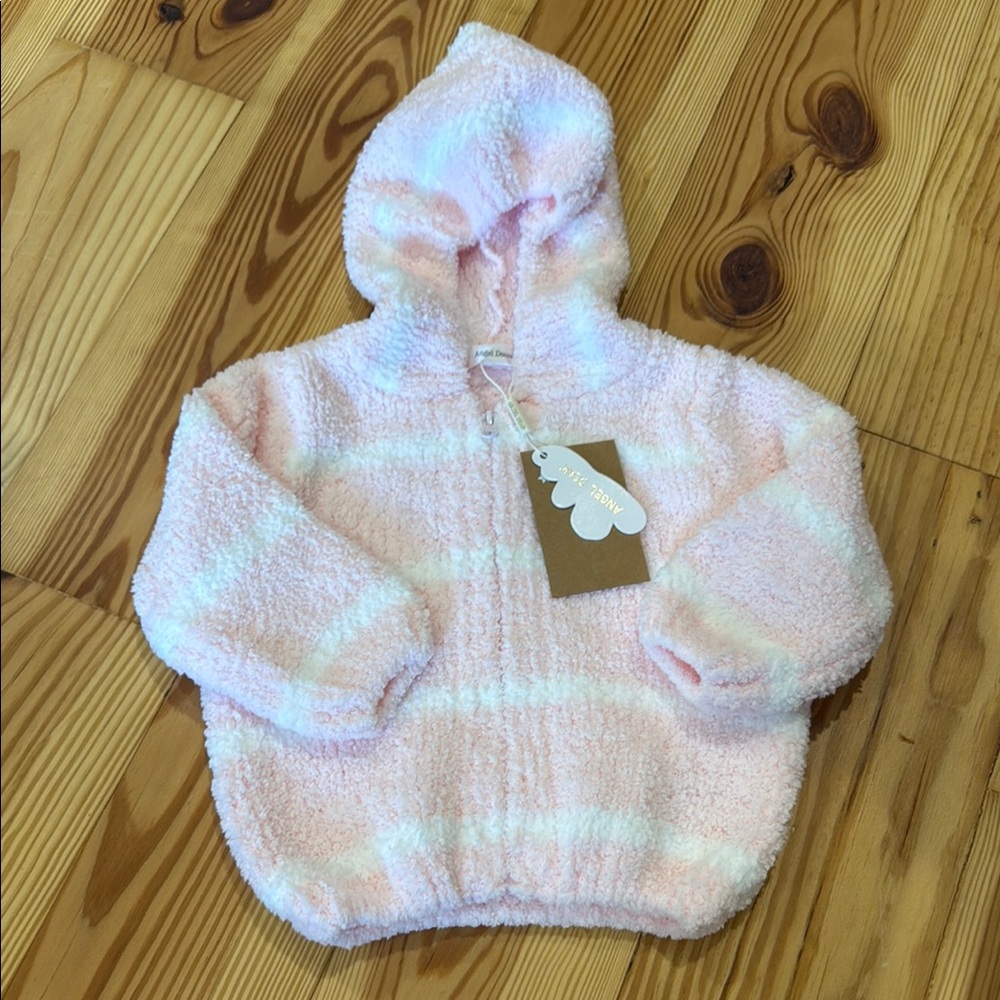 Angel Dear Soft Pink Striped Hoodie